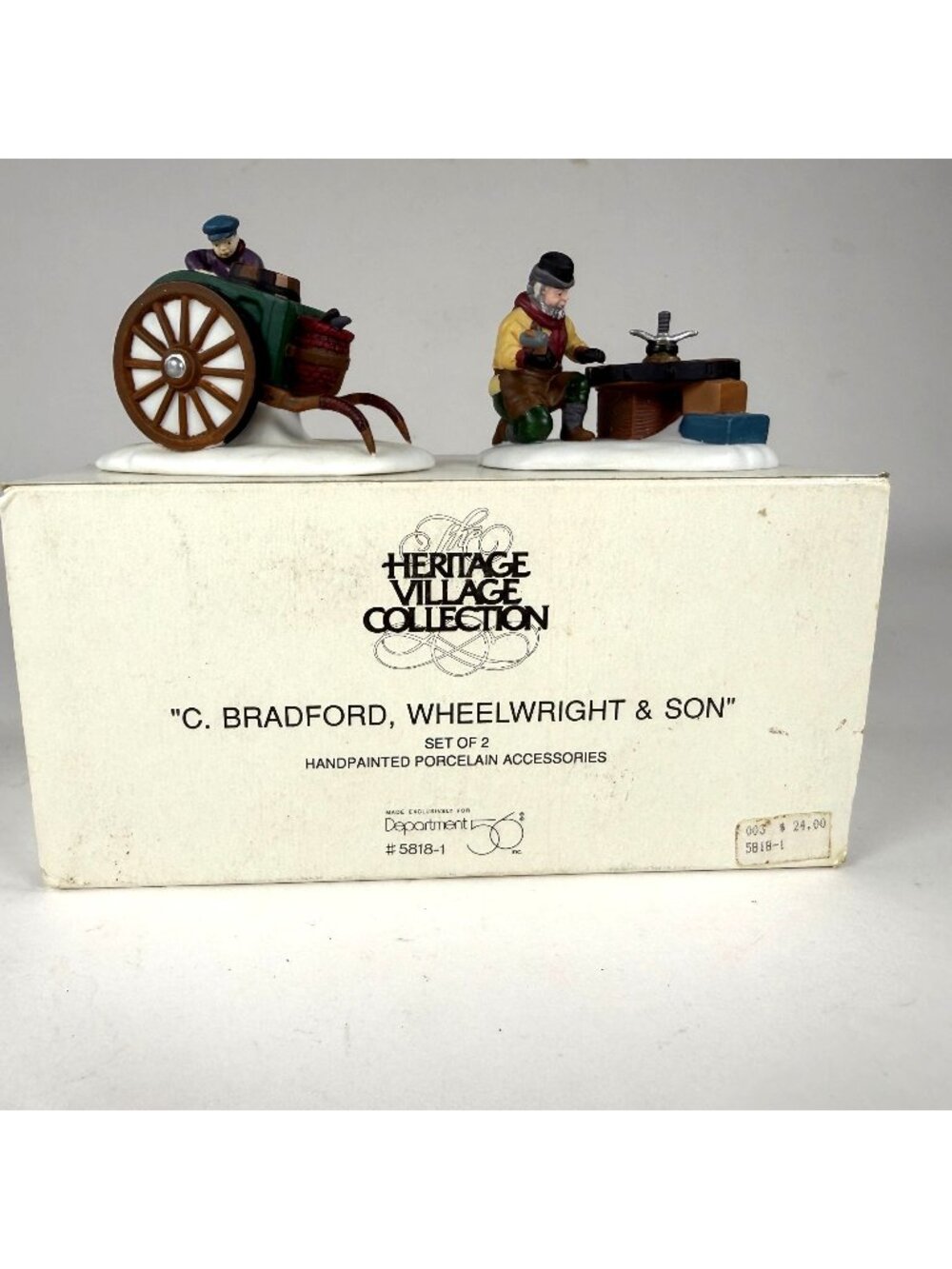 Department 56 C. Bradford Wheelwright and Son Heritage Village Collection